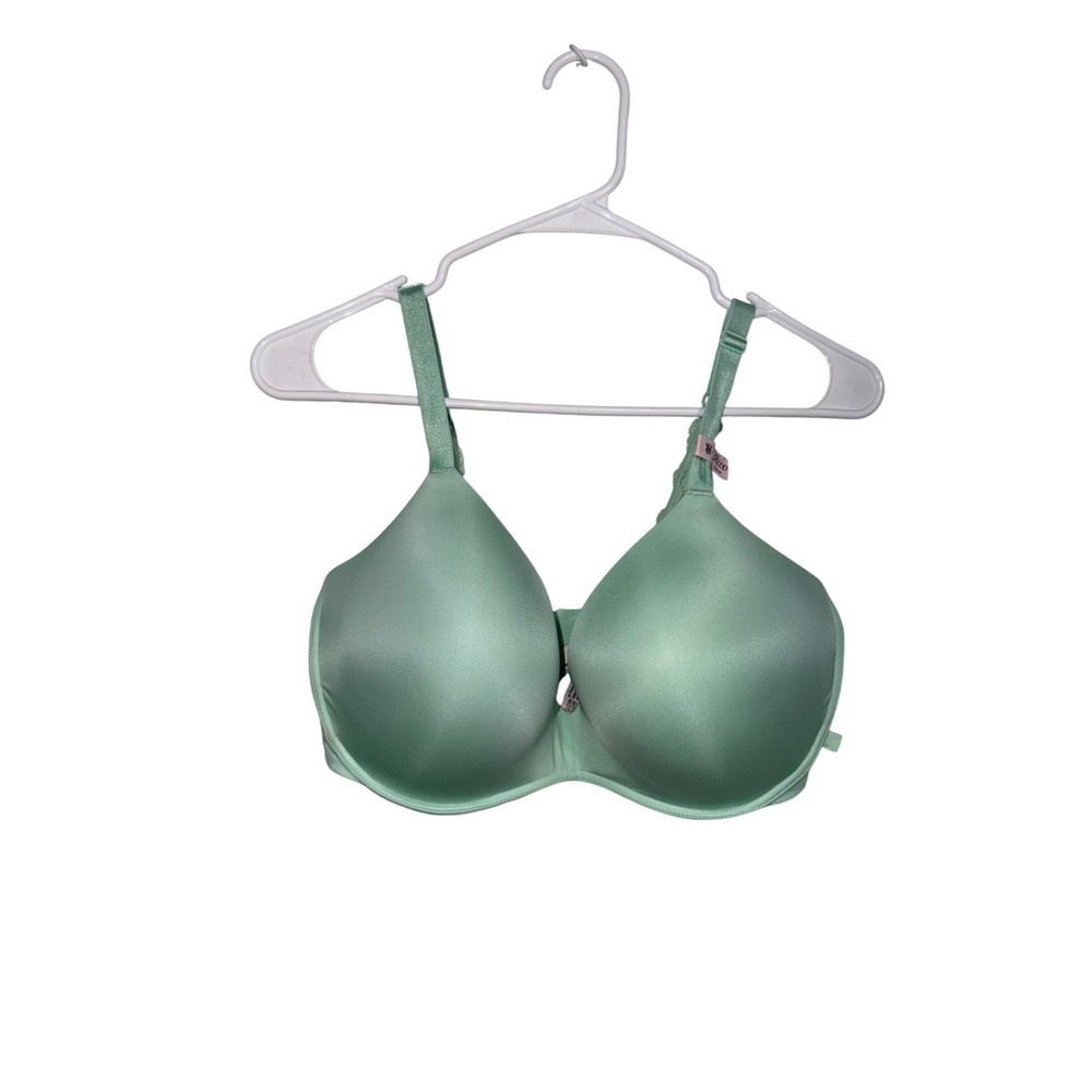 Victoria's Secret Mint Green Lace Trim Push-Up Bra 38DDD Padded 421275